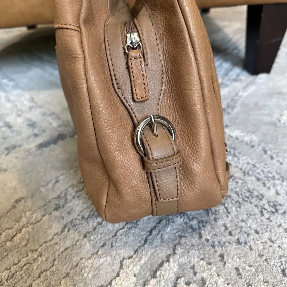 Worthington Genuine Leather Handbag Purse Shoulder Bag Tan